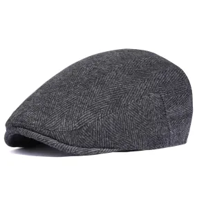 BABEYOND 1920s Gatsby Newsboy Hat Cap for Men Gatsby Hat for Men 1920s Mens Gatsby Costume Accessories Black Large-X-Large