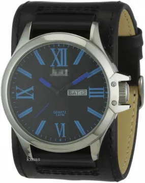 Bargain Elegant Leather Watch Band 48-S2872-BK-BL_K0006891