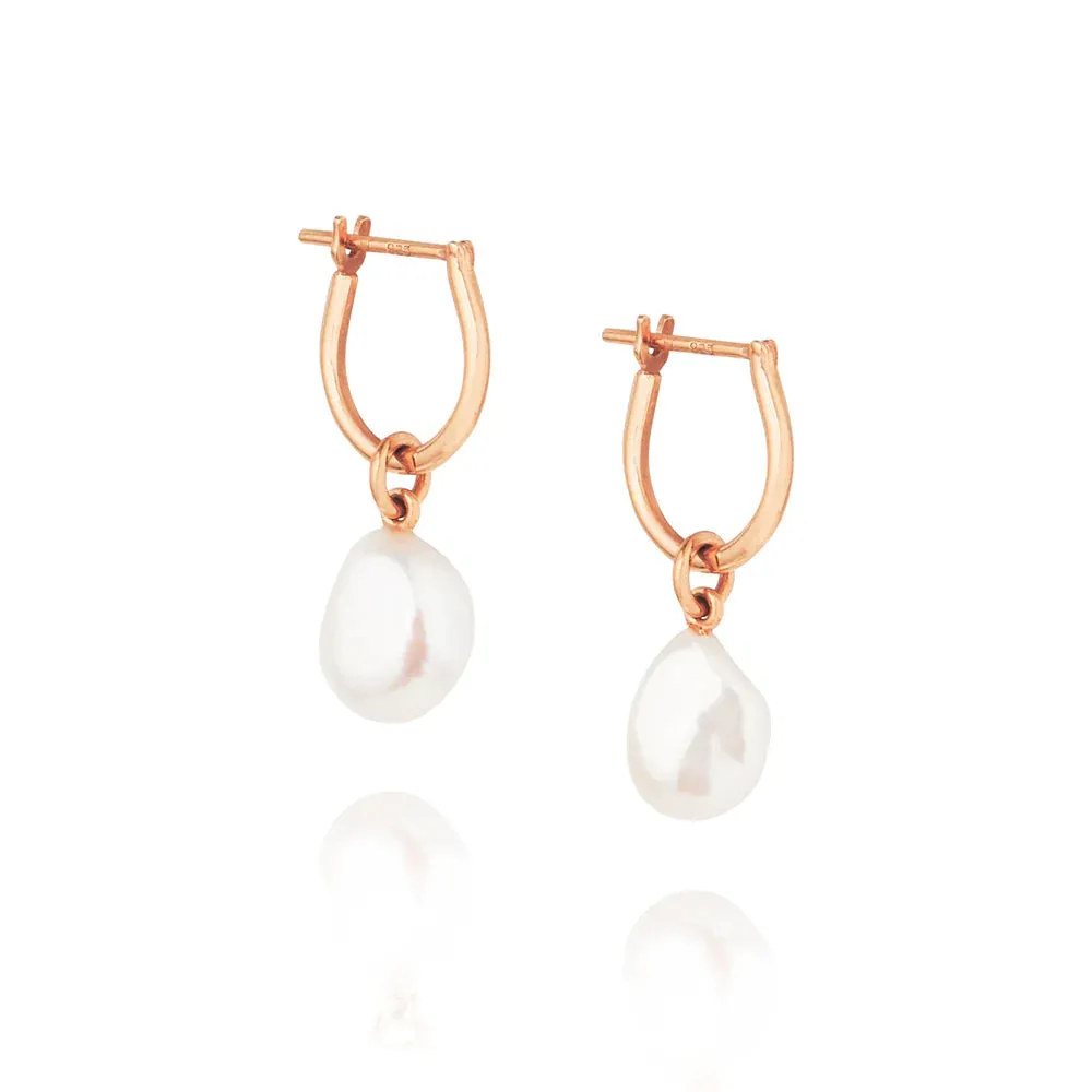 Baroque Pearl Basic Hoop Earring