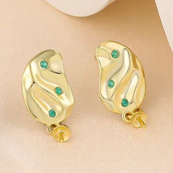 Baroque Style Pearl Earring Setting-Jewelry DIY Settings Supply