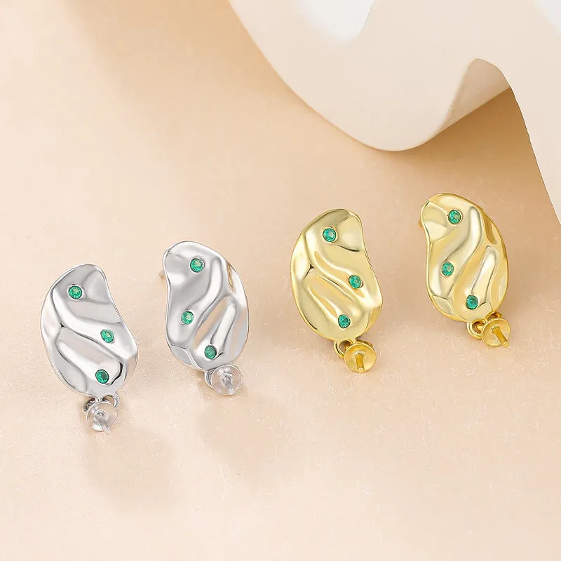 Baroque Style Pearl Earring Setting-Jewelry DIY Settings Supply
