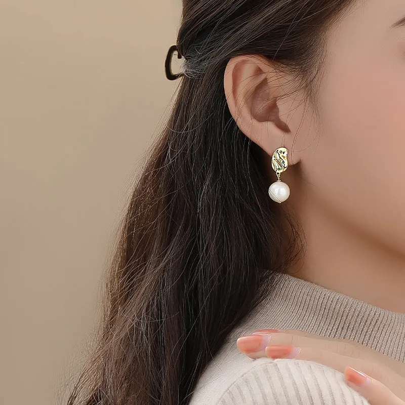 Baroque Style Pearl Earring Setting-Jewelry DIY Settings Supply