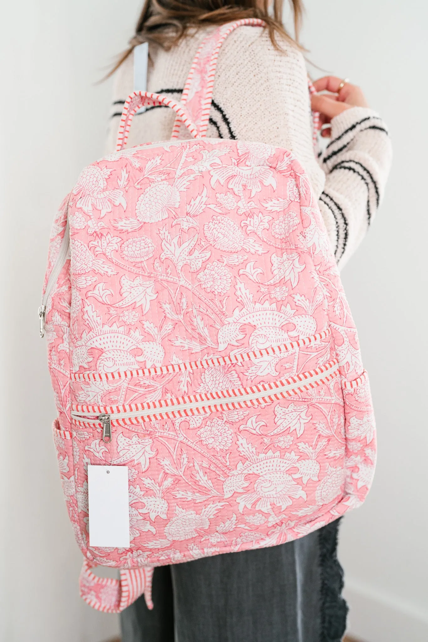 Bentley Patchwork Book Bag - Pink