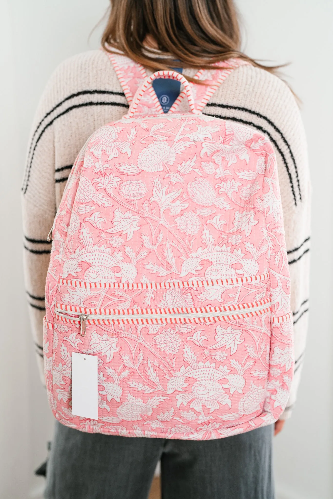 Bentley Patchwork Book Bag - Pink