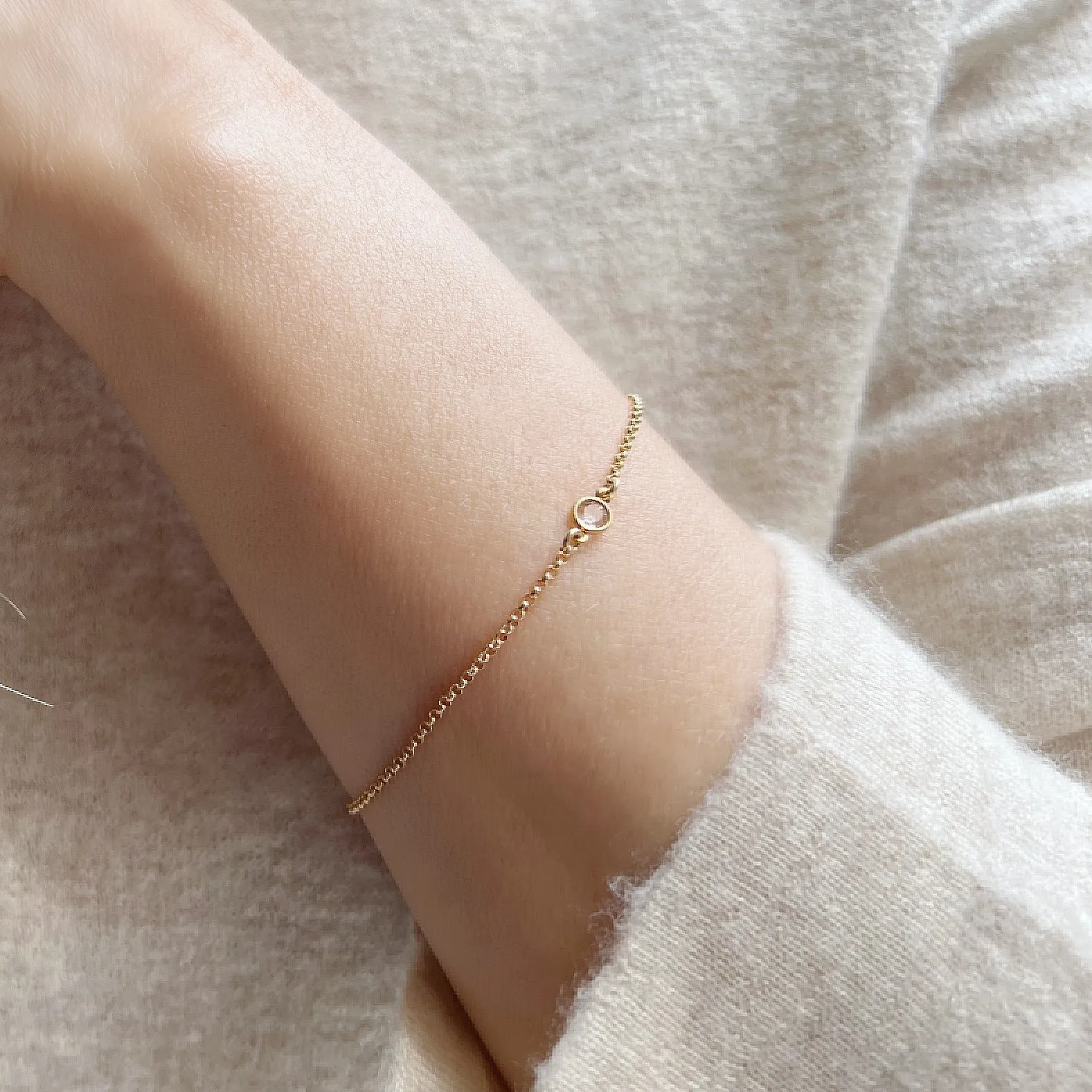Bezel Set Crystal Bracelet