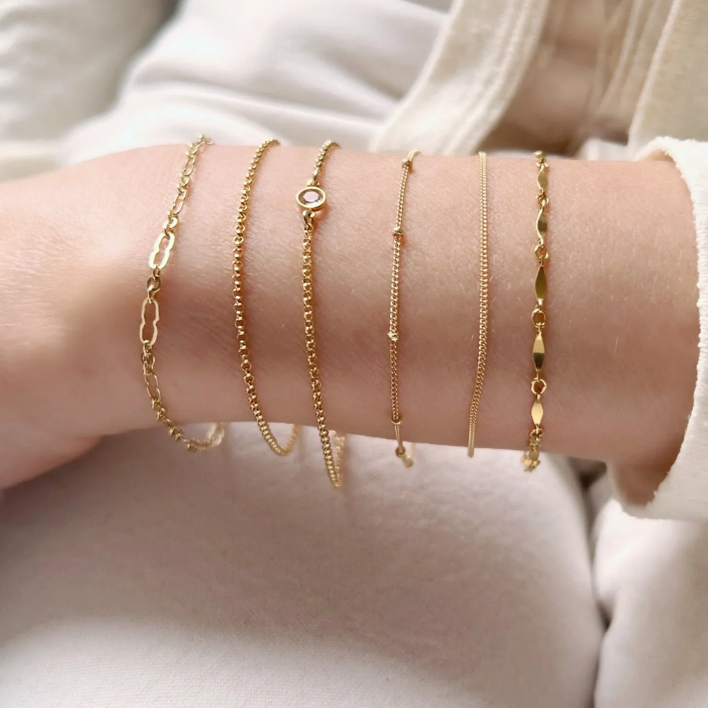 Bezel Set Crystal Bracelet