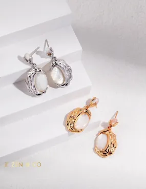 BIANCA Mother of pearl dangle earrings