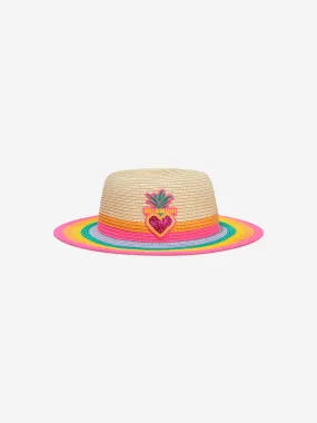 Billieblush Girls Striped Straw Hat in Multicolour