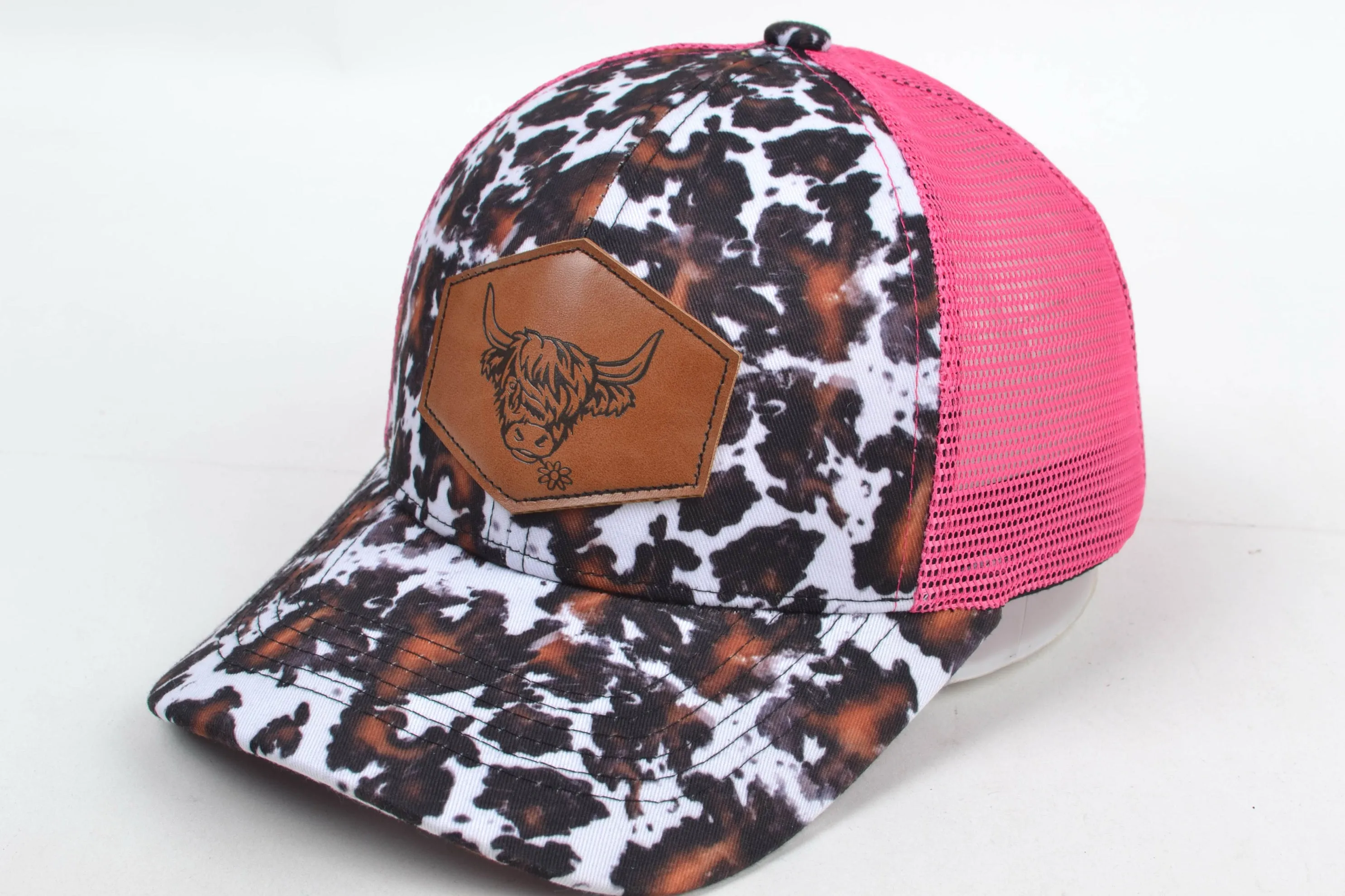 Black and Brown Highland Cow Trucker Hat