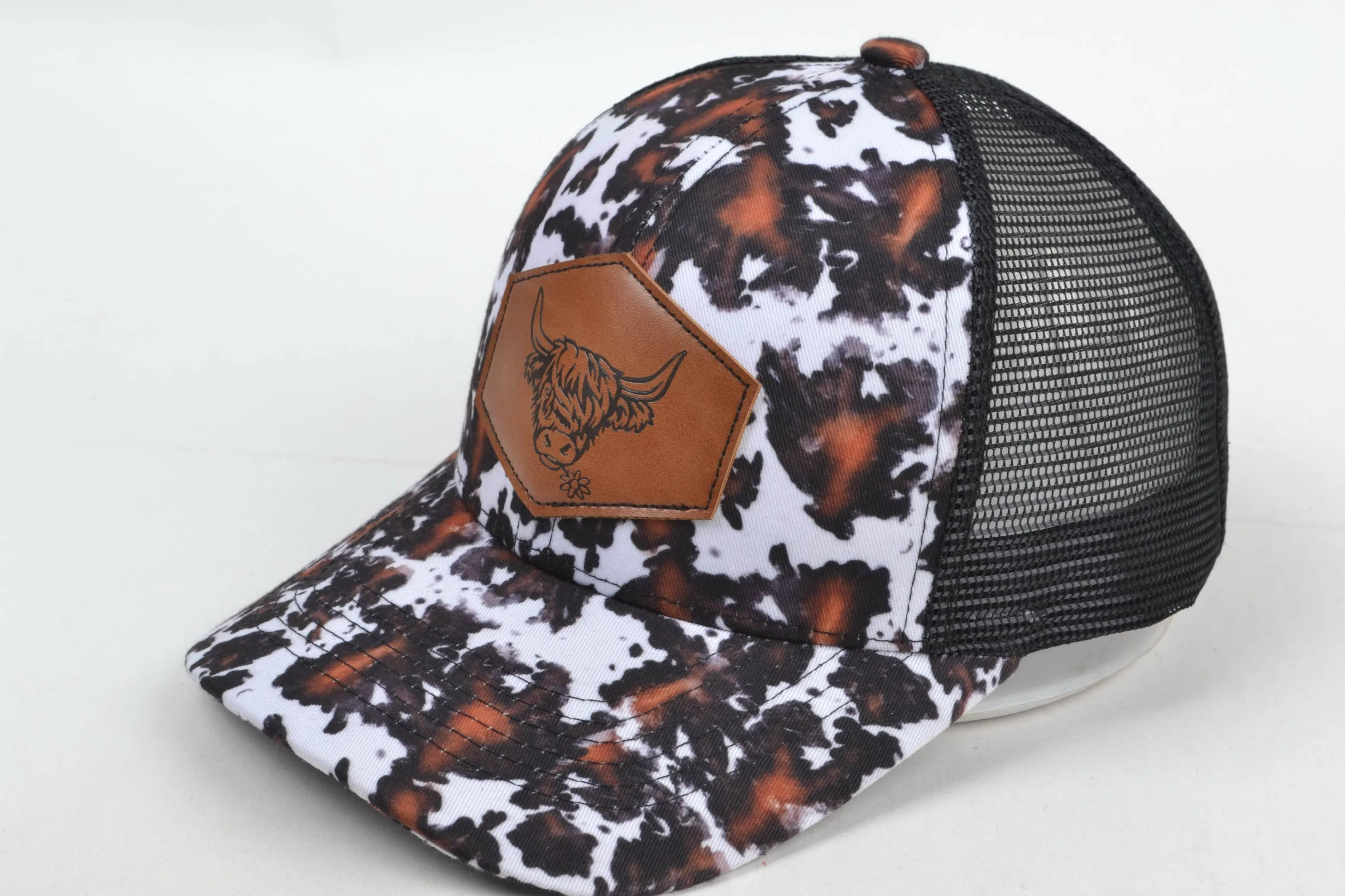 Black and Brown Highland Cow Trucker Hat