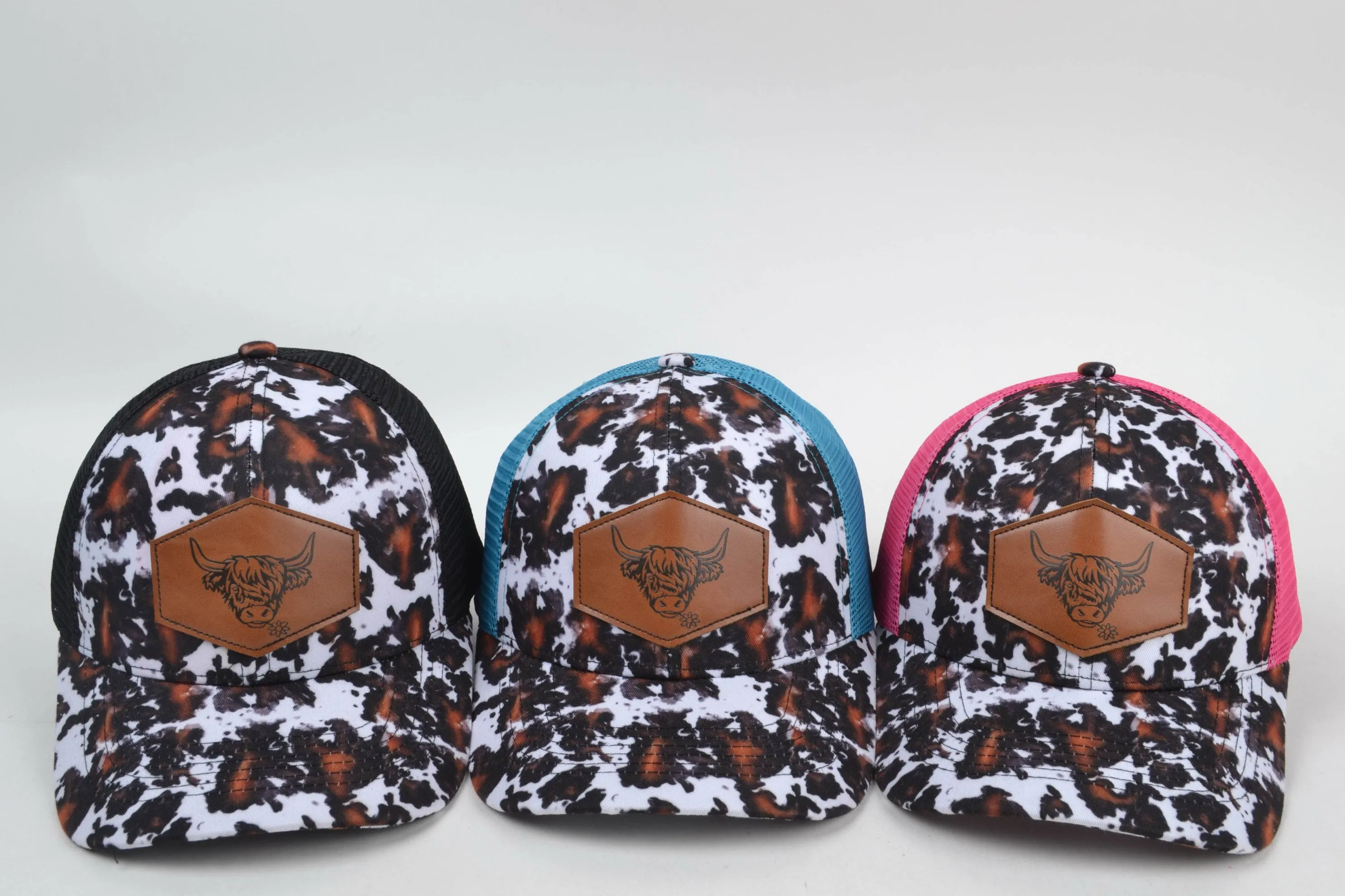 Black and Brown Highland Cow Trucker Hat