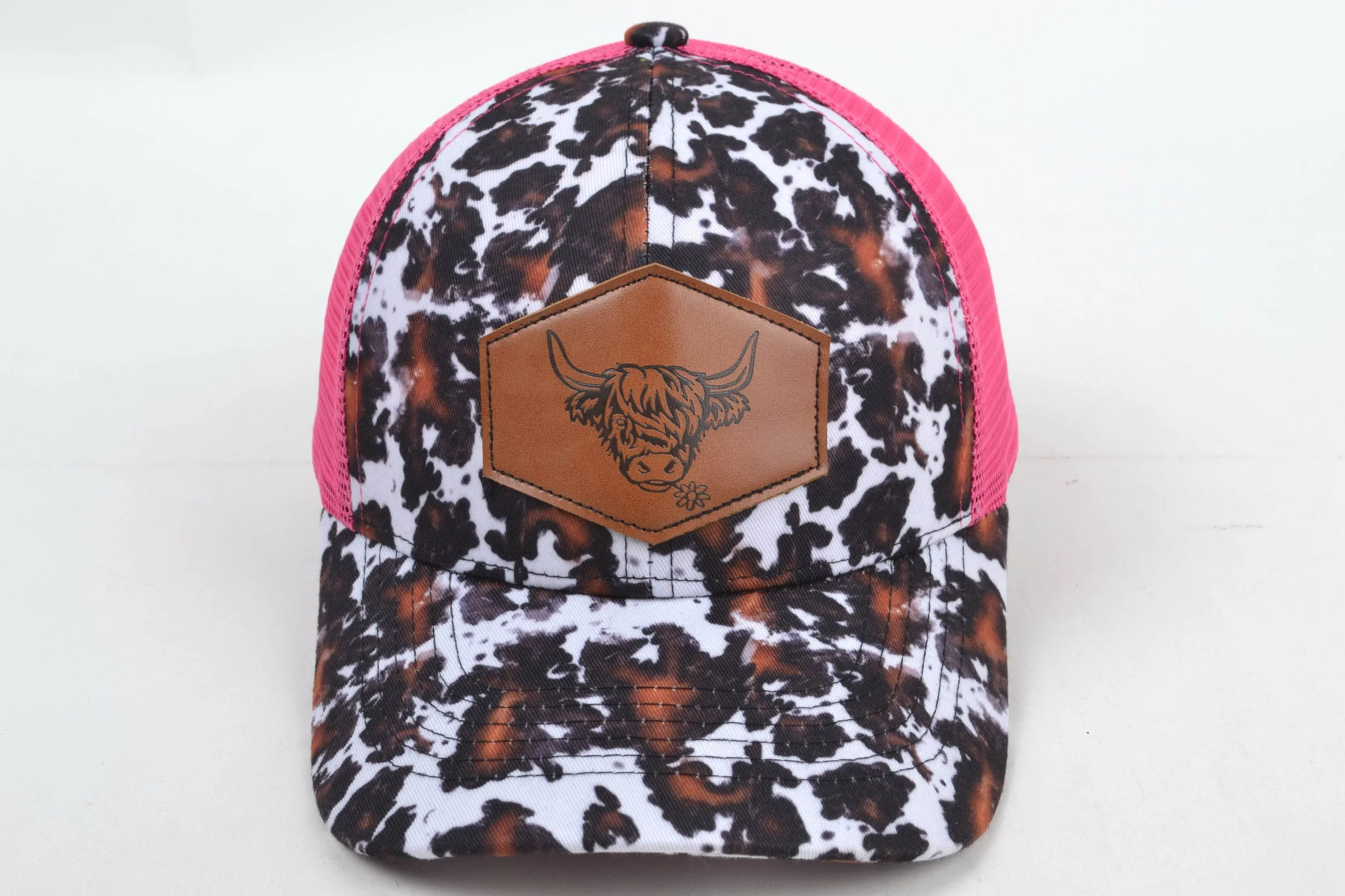 Black and Brown Highland Cow Trucker Hat