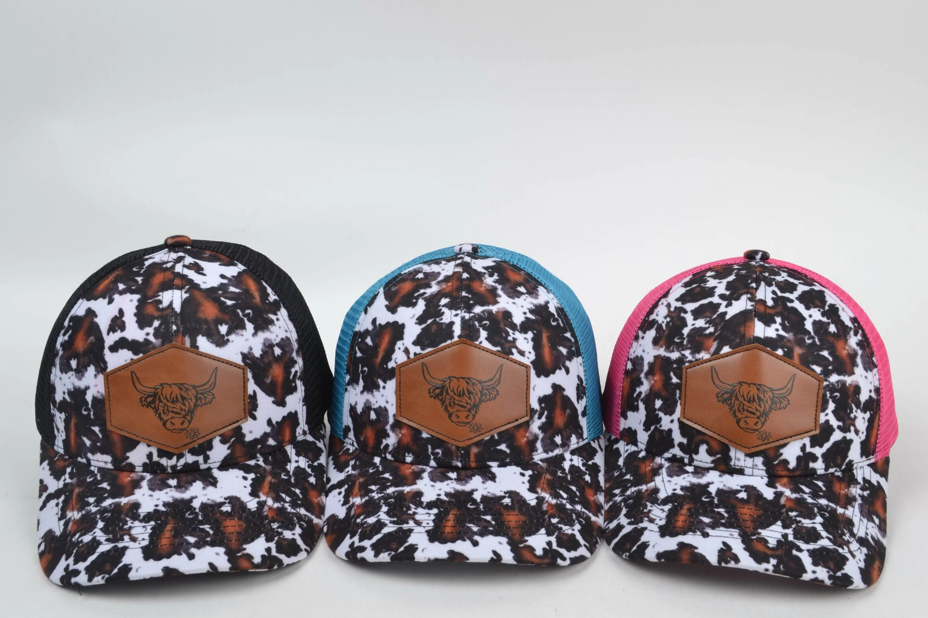 Black and Brown Highland Cow Trucker Hat