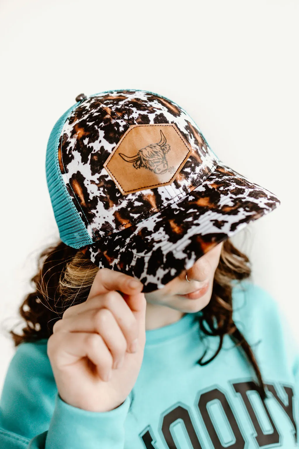 Black and Brown Highland Cow Trucker Hat