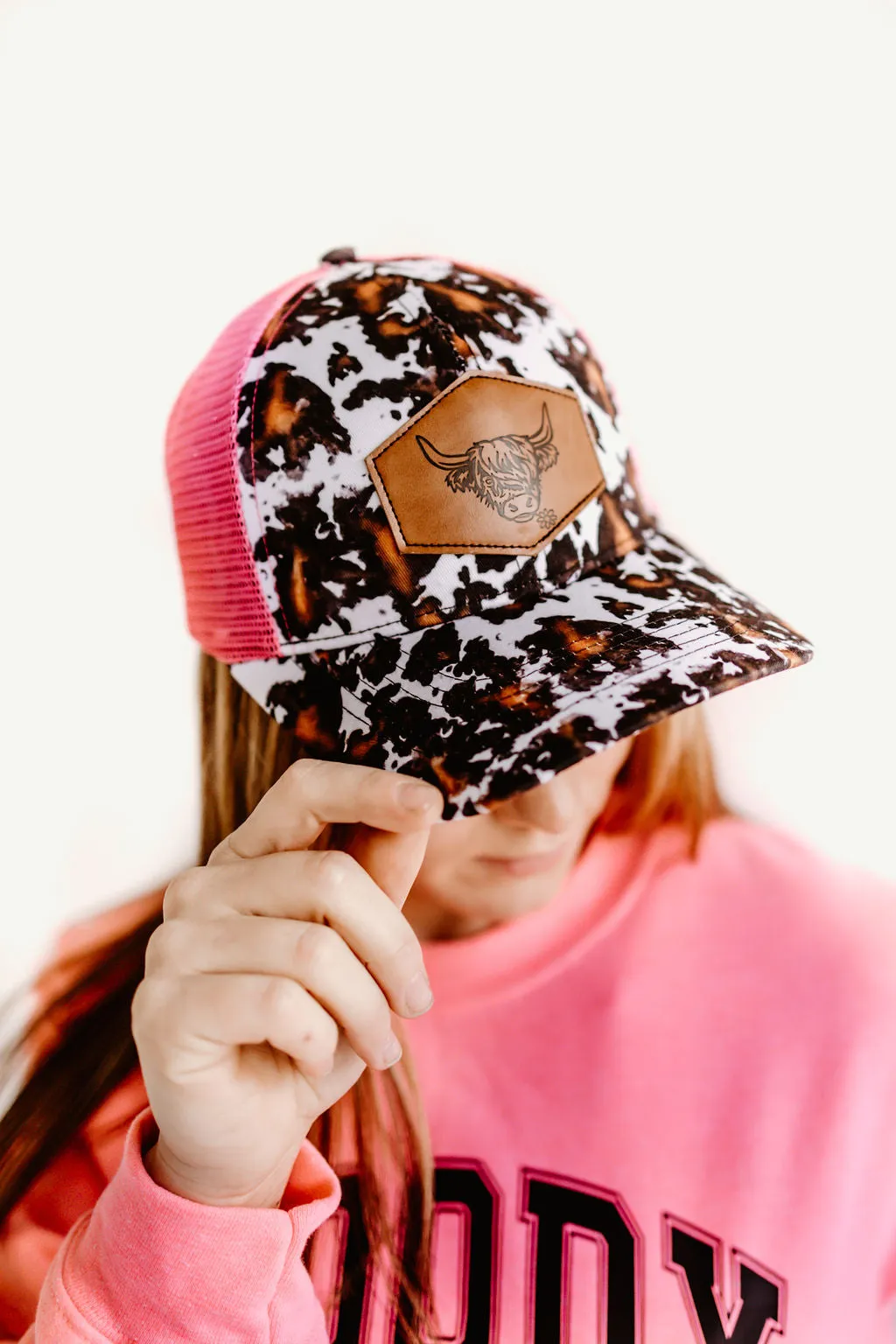 Black and Brown Highland Cow Trucker Hat