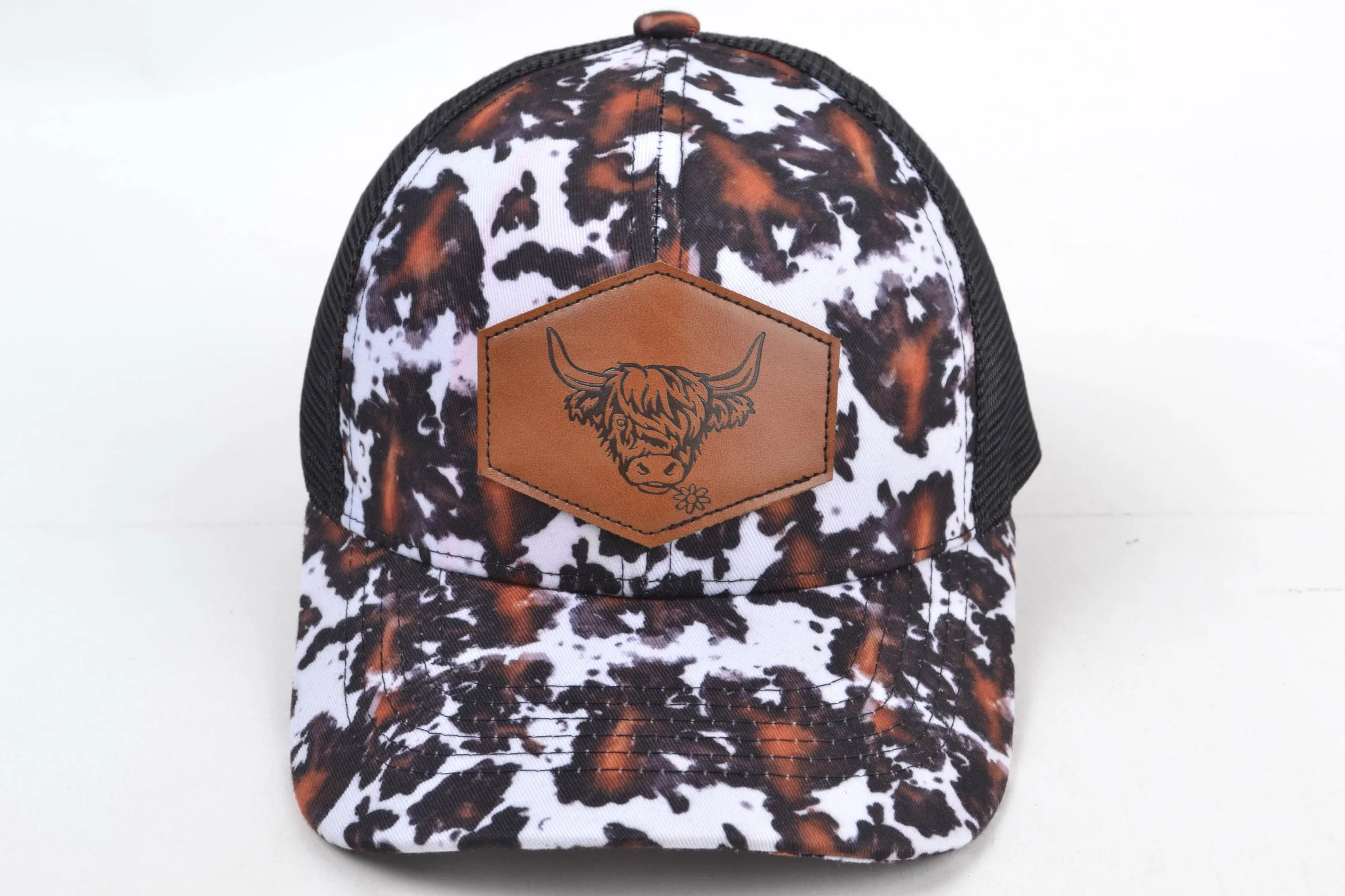 Black and Brown Highland Cow Trucker Hat