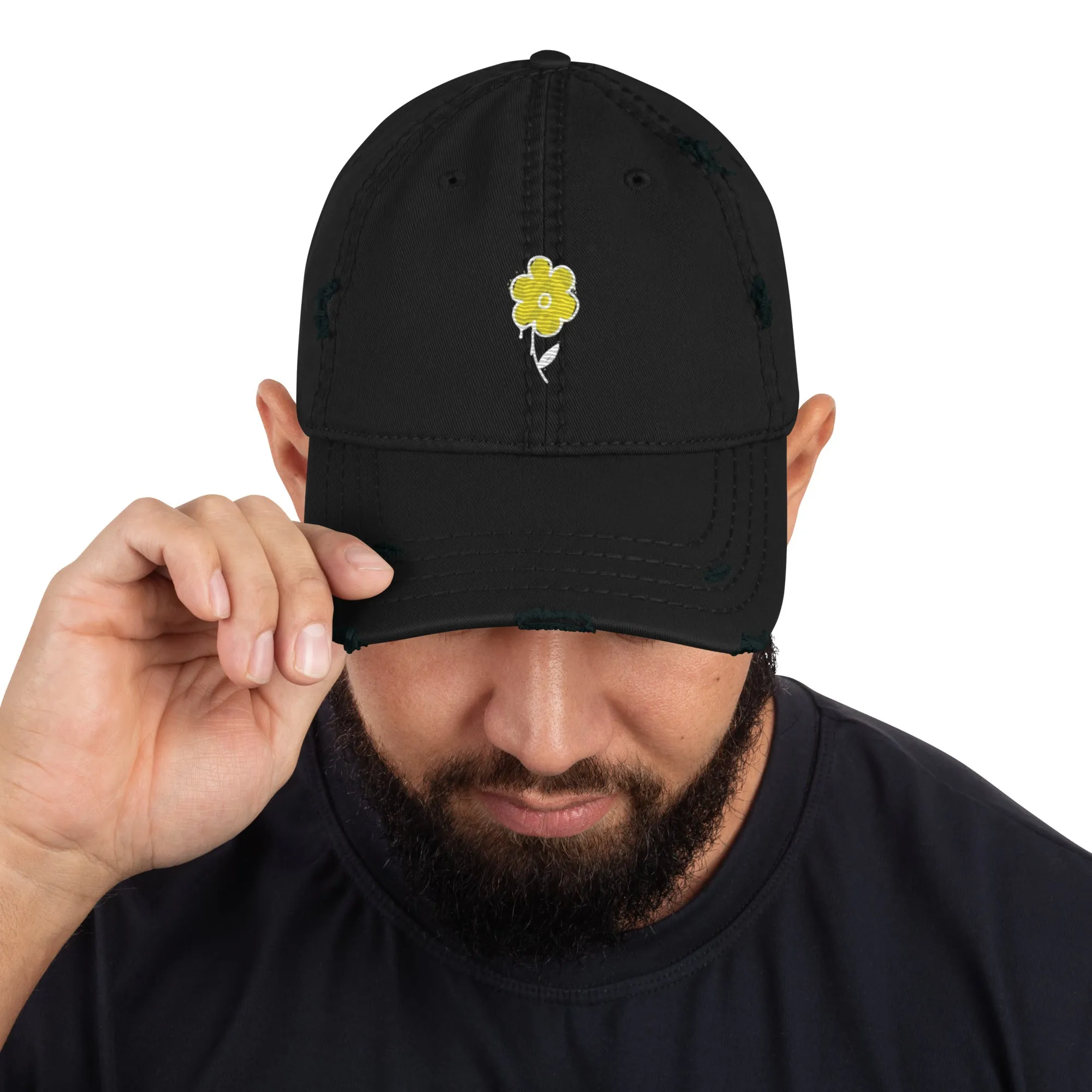 Blume Dad-Hat im Used-Look