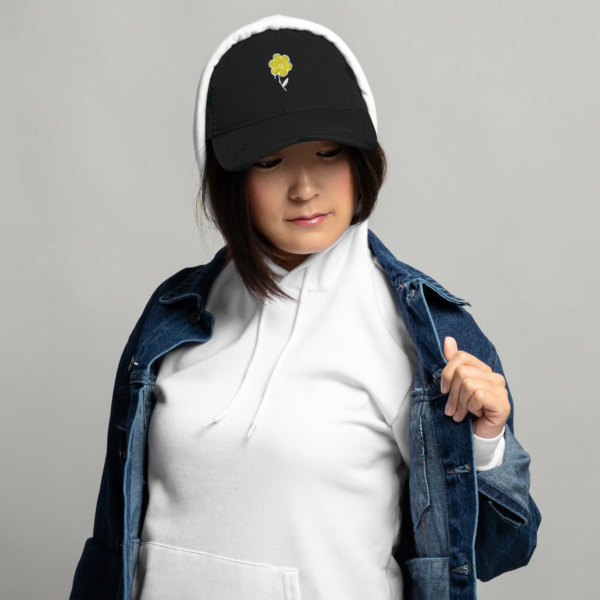 Blume Dad-Hat im Used-Look