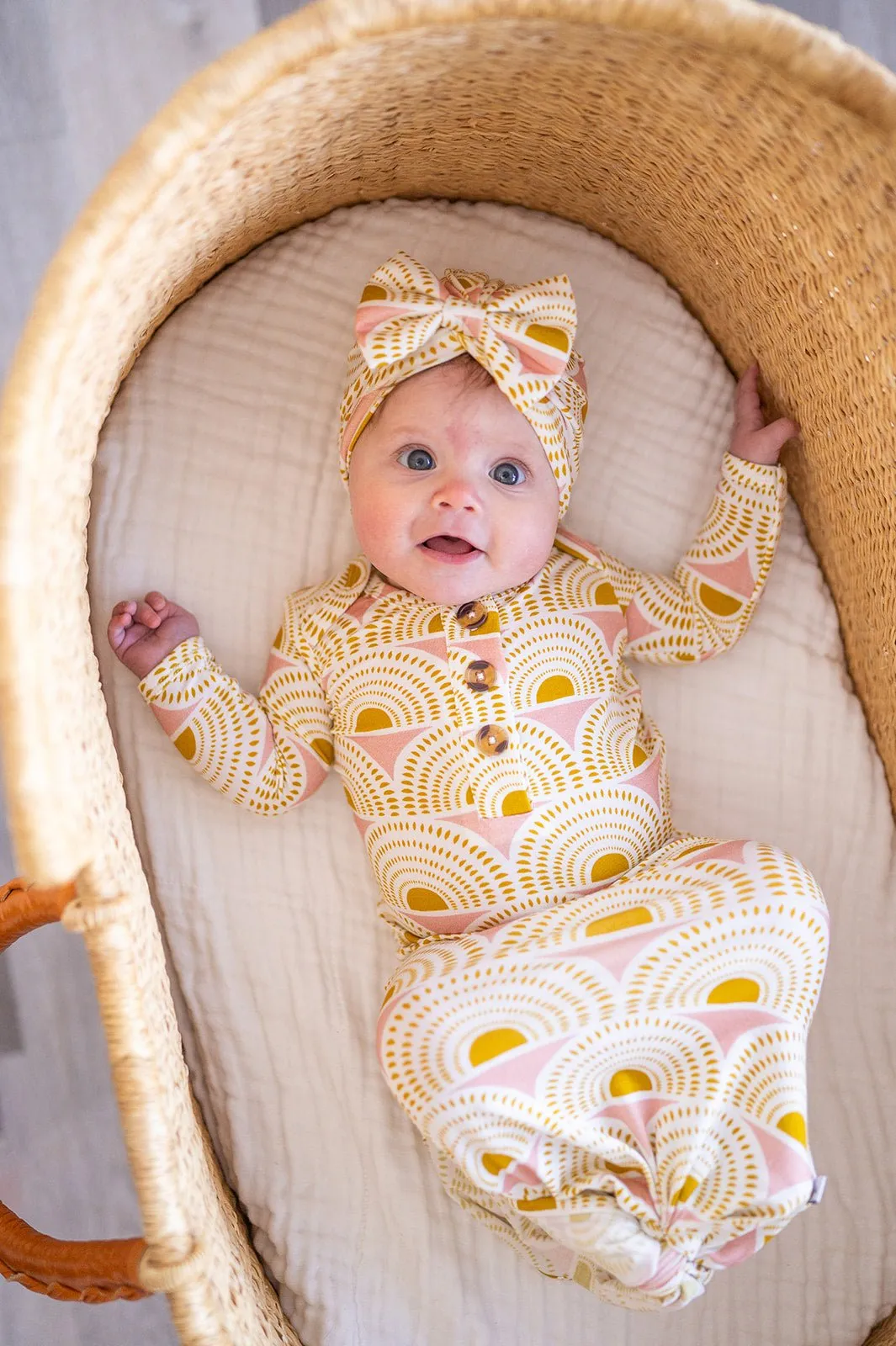 Bow Turban Hat - Vintage Sunshine