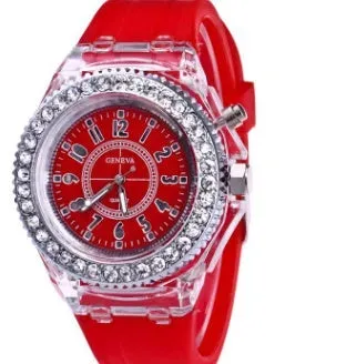 Bracelet Watches LED Luminous Geneva Women Quartz