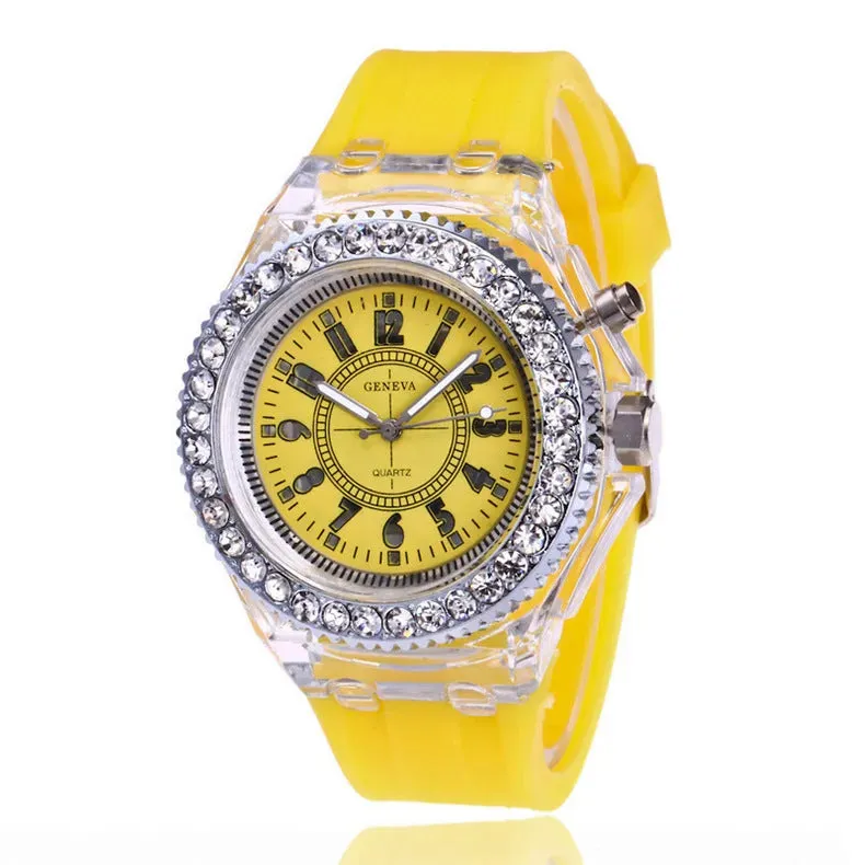 Bracelet Watches LED Luminous Geneva Women Quartz