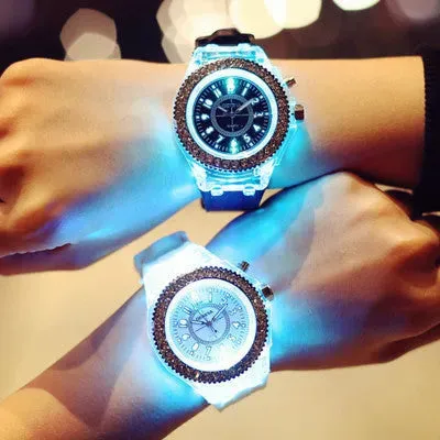 Bracelet Watches LED Luminous Geneva Women Quartz