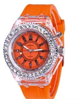 Bracelet Watches LED Luminous Geneva Women Quartz