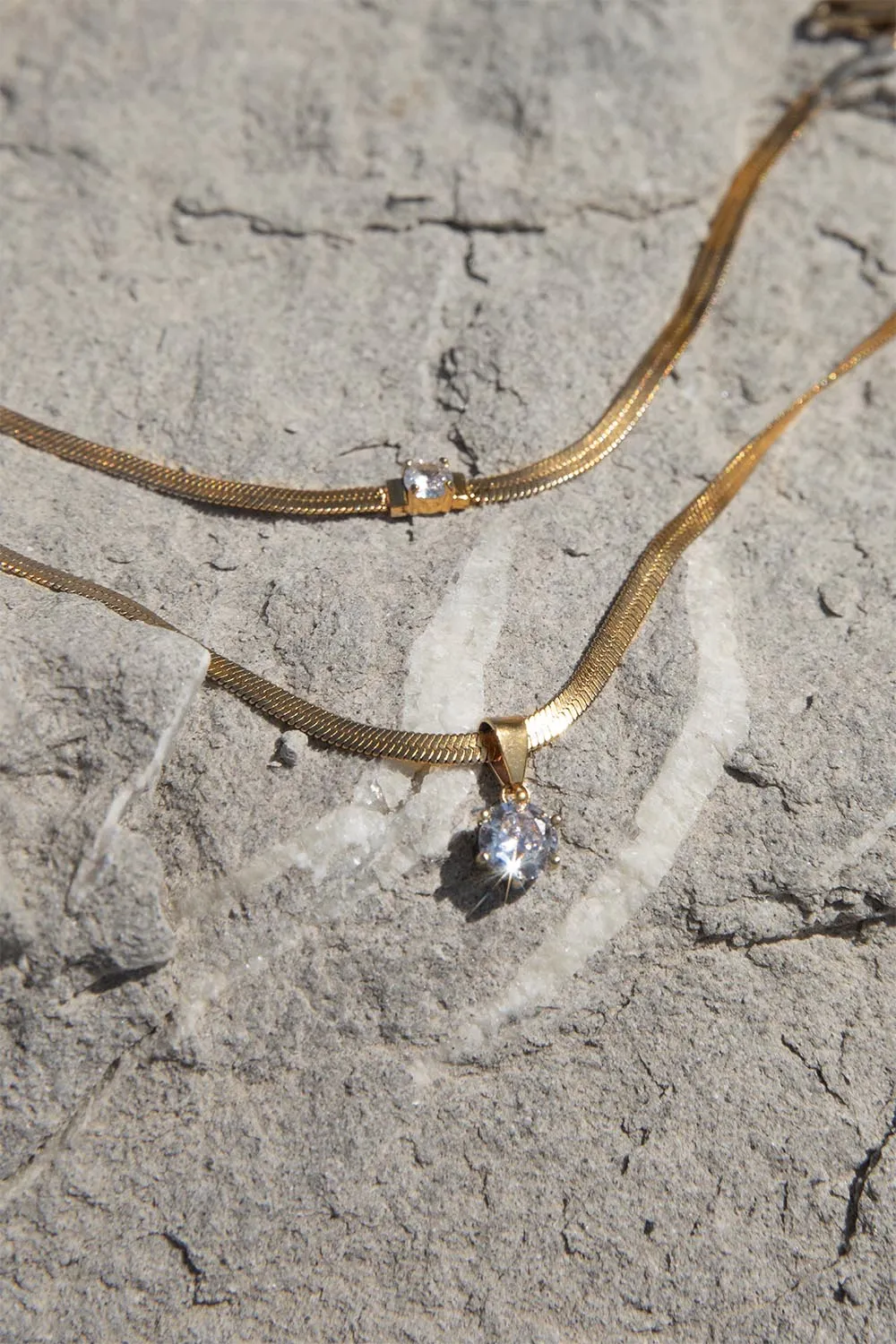Brilliant Sleek Bracelet 14K Gold Plated