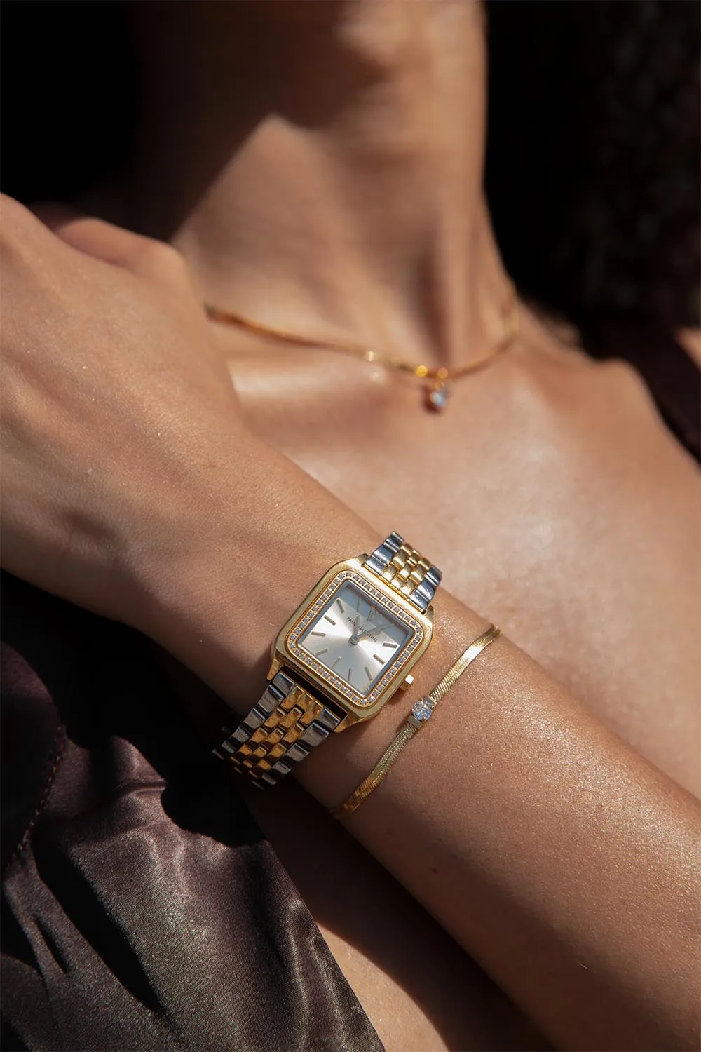 Brilliant Sleek Bracelet 14K Gold Plated