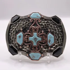 Buckle Turq and Bronze Cross
