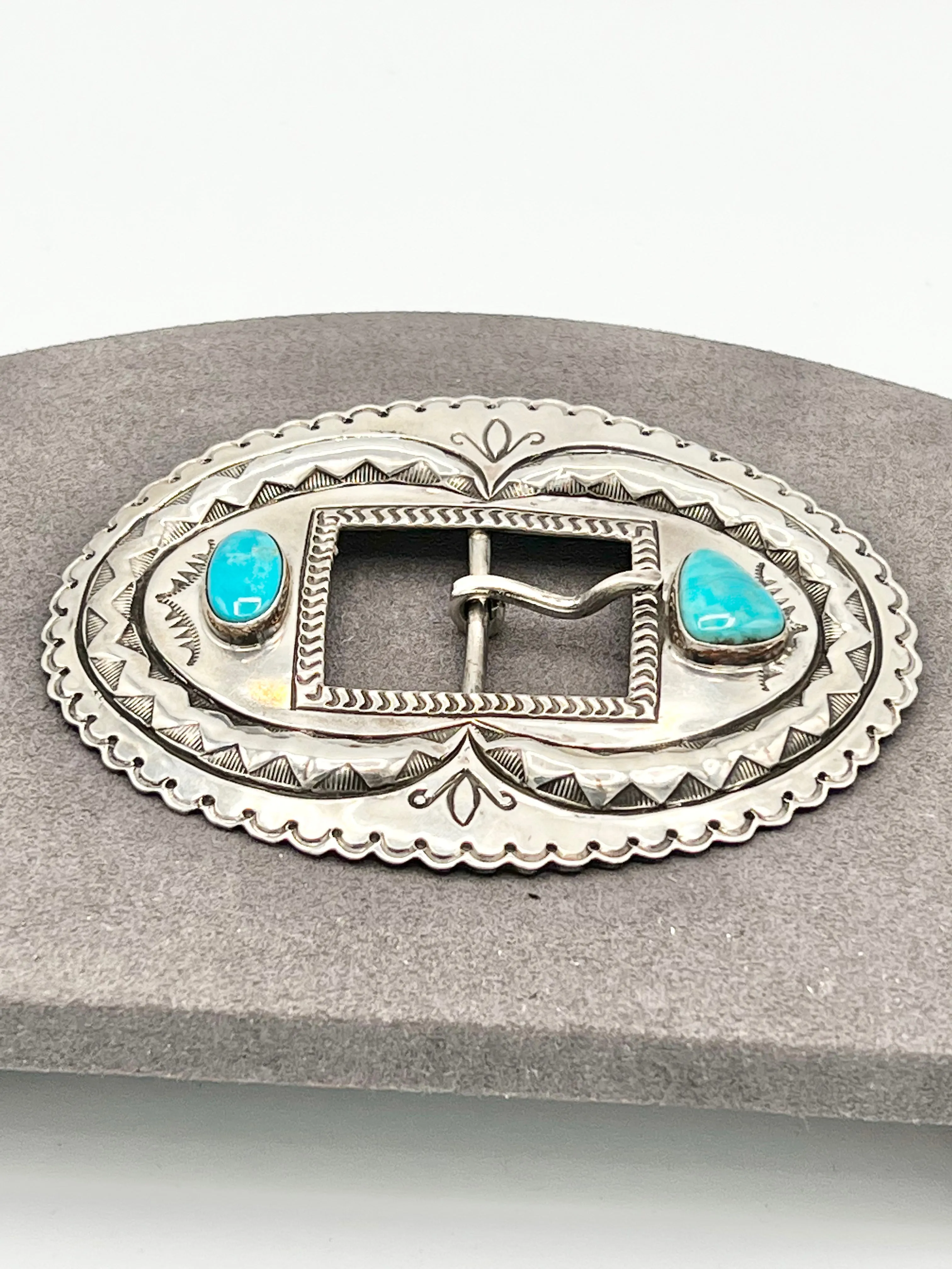 Buckle- Two Stone, Sterling Silver