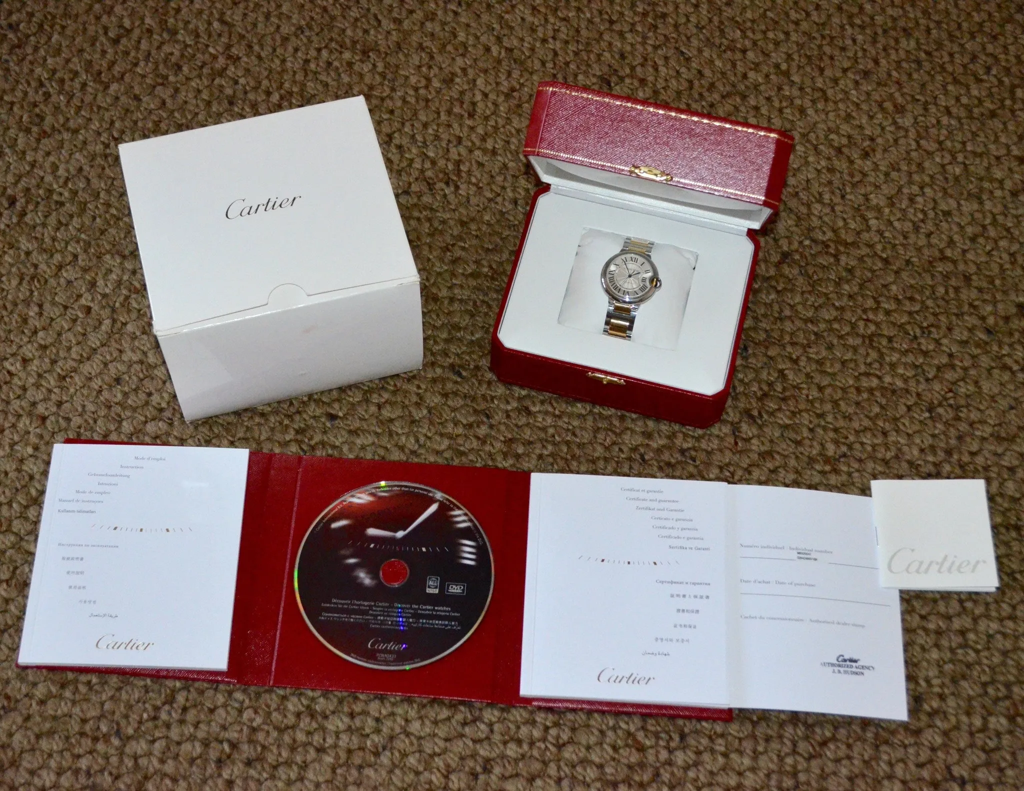 Cartier Ballon Bleu W6920047 Two Tone 18K Stainless Steel Automatic Watch Ladies