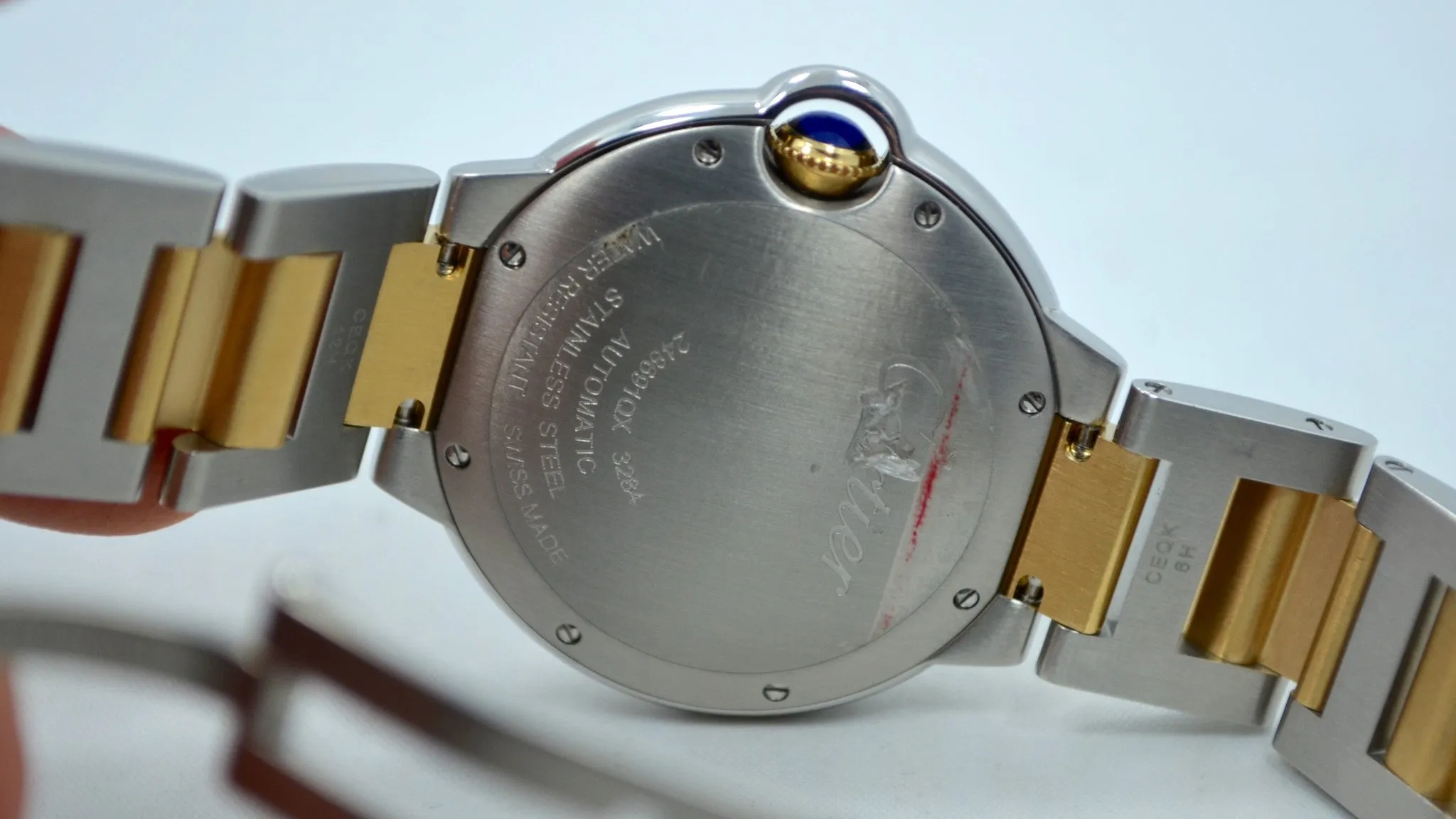 Cartier Ballon Bleu W6920047 Two Tone 18K Stainless Steel Automatic Watch Ladies