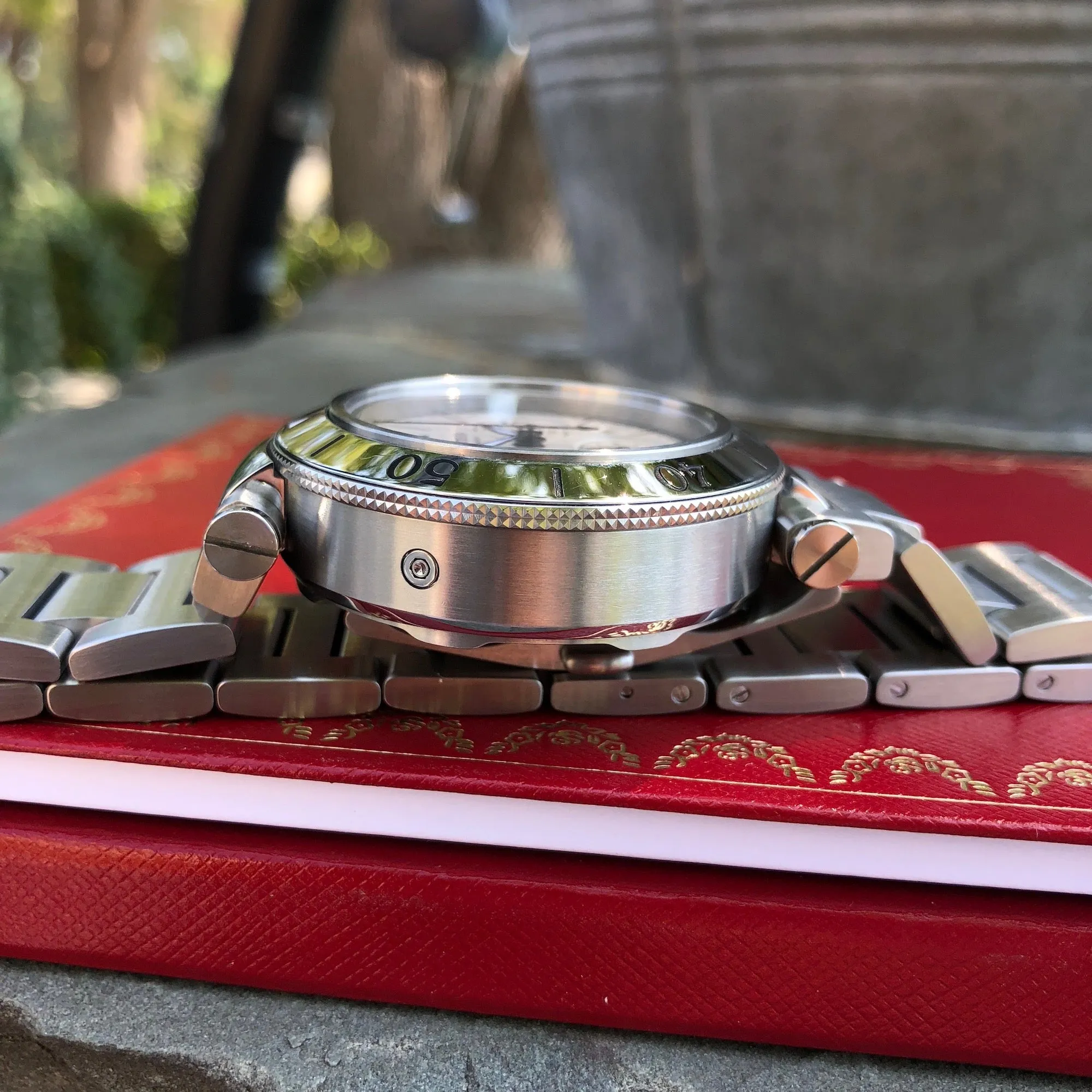 Cartier Pasha Seatimer Chronograph W31089M7 Steel Automatic 42mm Wristwatch Box & Papers
