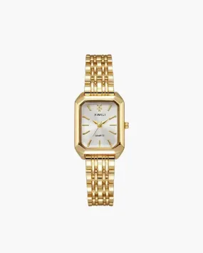 Cassiane – Slim band – Square gold wristwatch