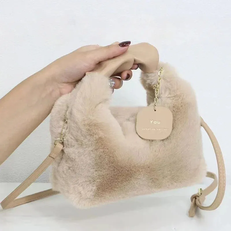 Chic Faux Fur Shoulder & Crossbody Bags
