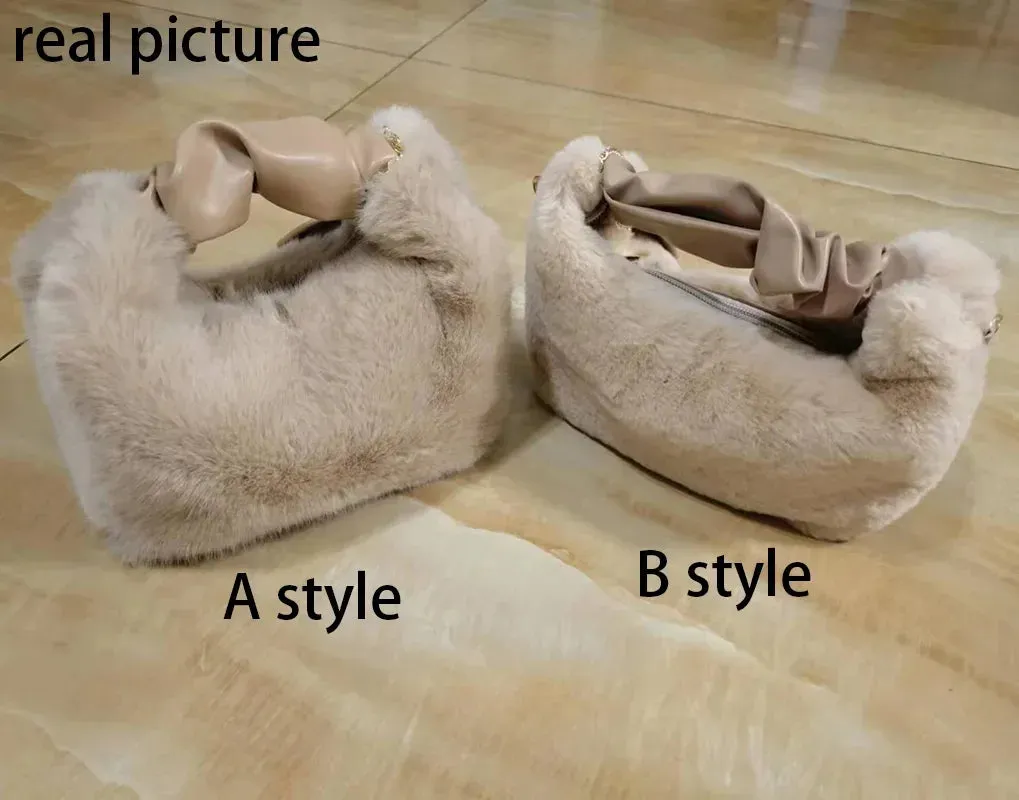 Chic Faux Fur Shoulder & Crossbody Bags