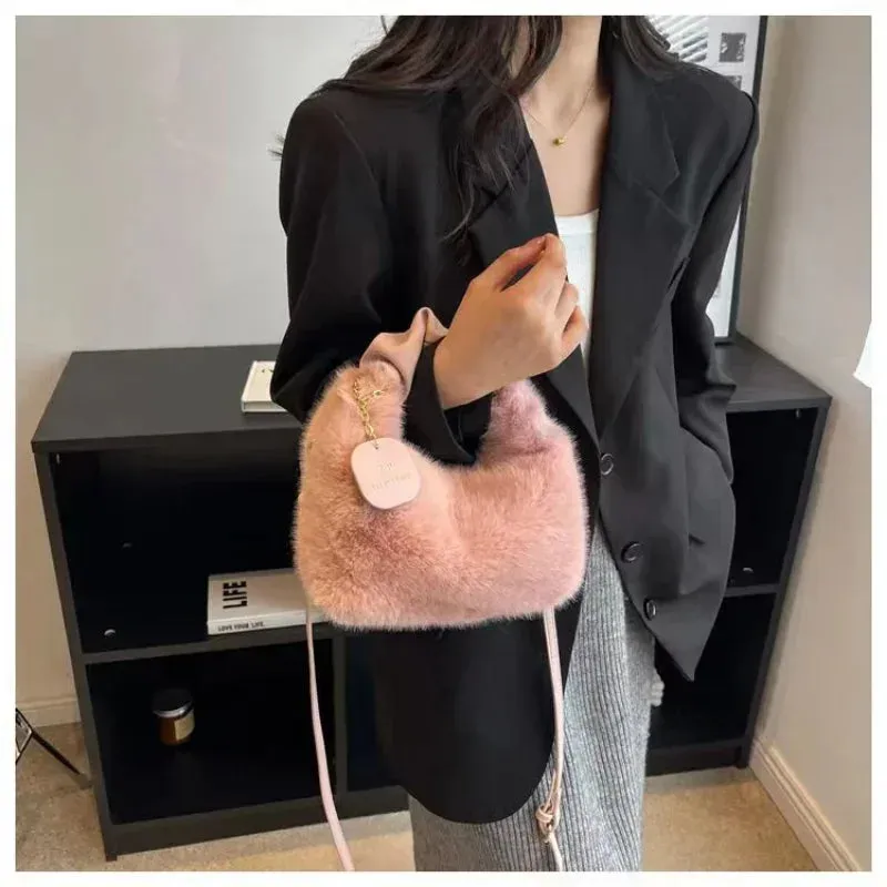 Chic Faux Fur Shoulder & Crossbody Bags
