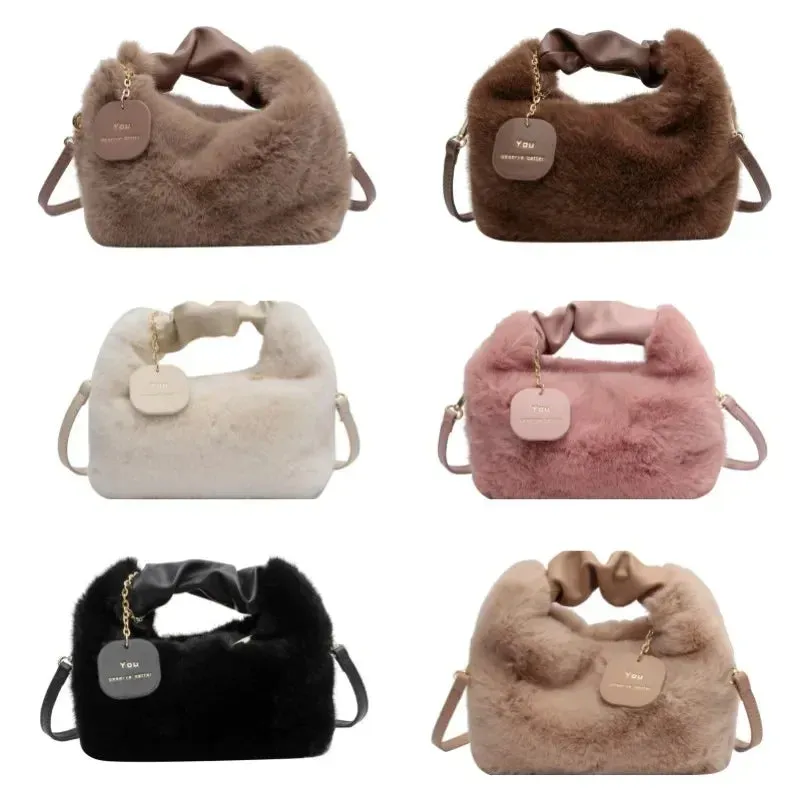 Chic Faux Fur Shoulder & Crossbody Bags