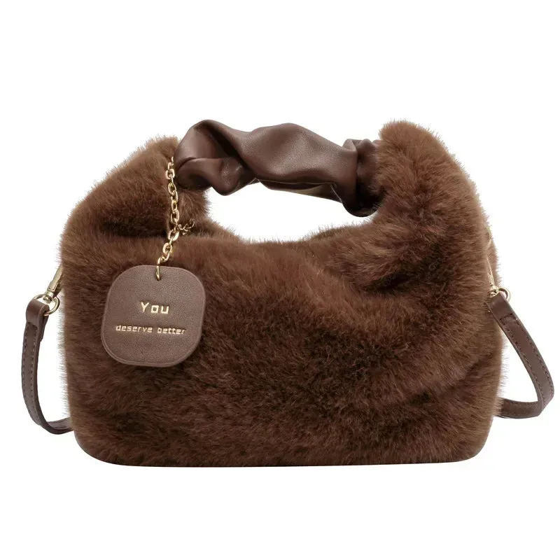 Chic Faux Fur Shoulder & Crossbody Bags