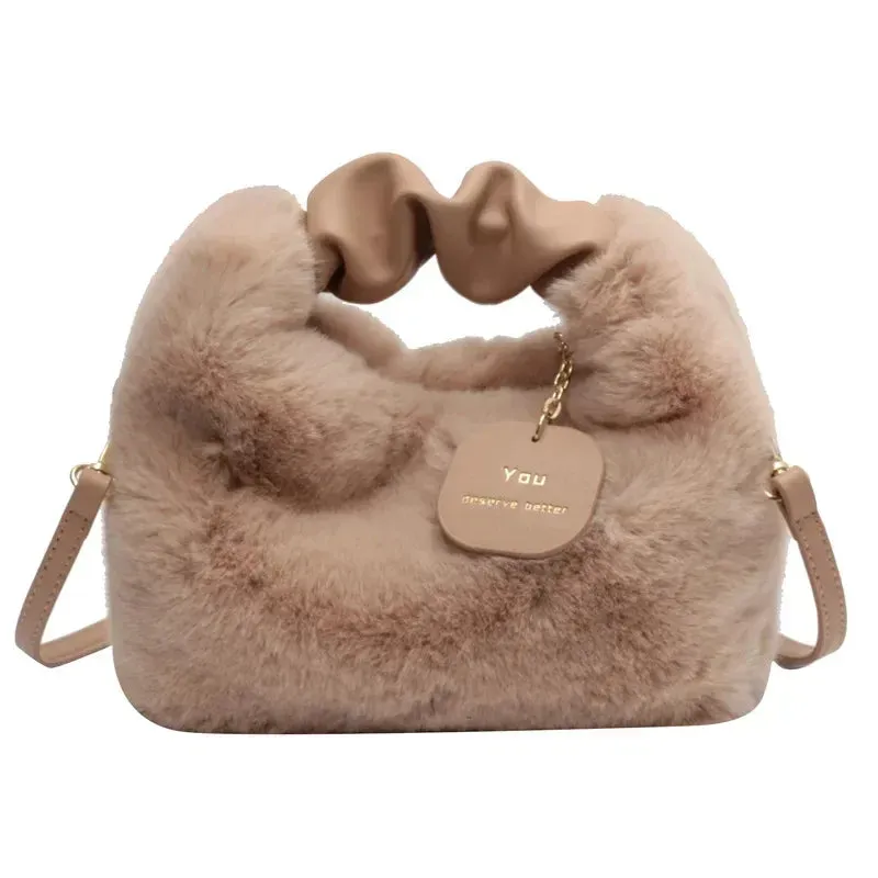 Chic Faux Fur Shoulder & Crossbody Bags