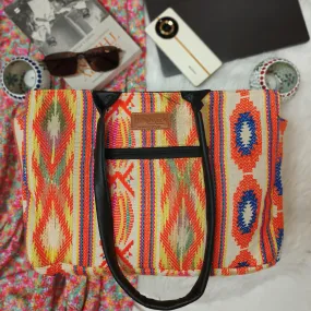 Chic Laptop Totes Orange Colour Prints