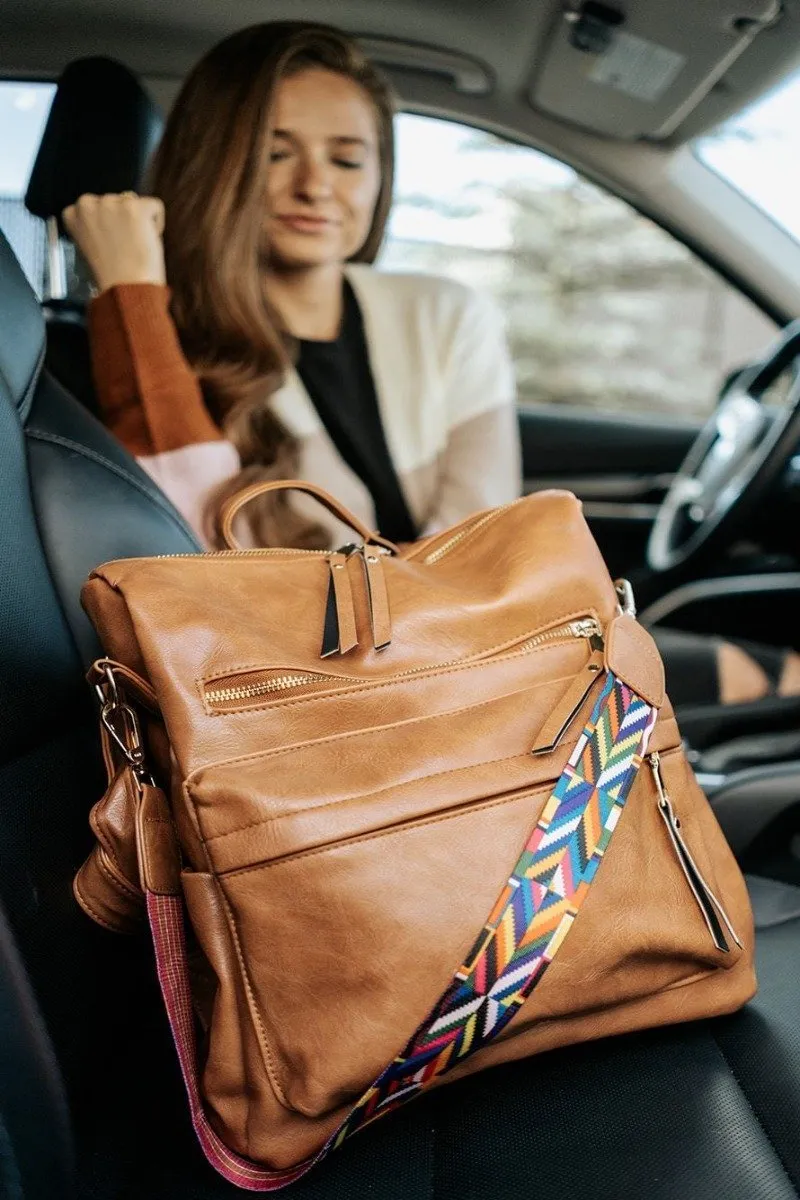 Chic Vegan Leather Convertible Bag