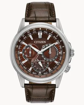Citizen Calendrier Men's Eco-Drive Brown Dial Watch BU2020-29X