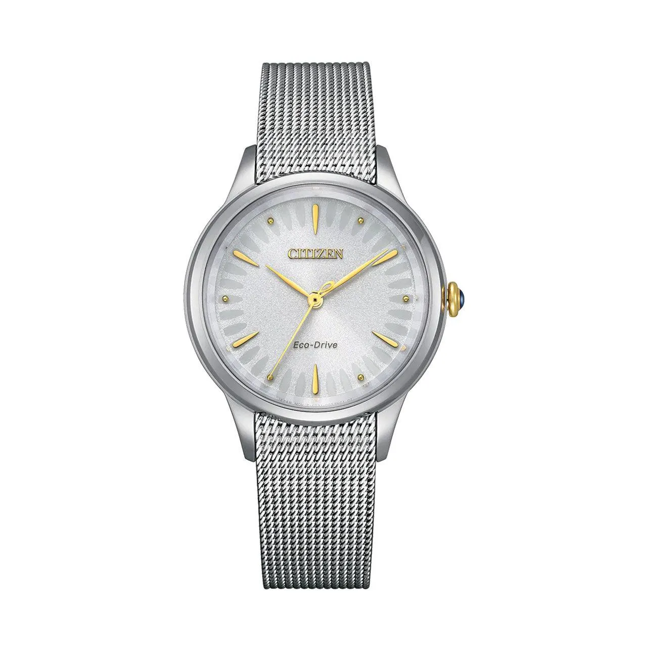 Citizen EM0814-83A Ladies Eco-Drive in Steel with pale grey dial watch