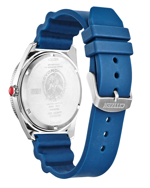 Citizen Spider-Man Blue Dial Polyurethane Strap Watch AW2050-49W