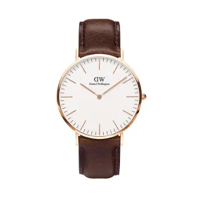 Classic 40mm Bristol - Rose Gold & White Watch