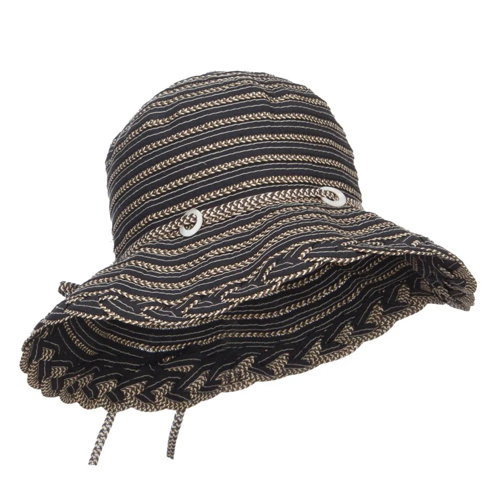 Classic Braid Striped Bucket Hat