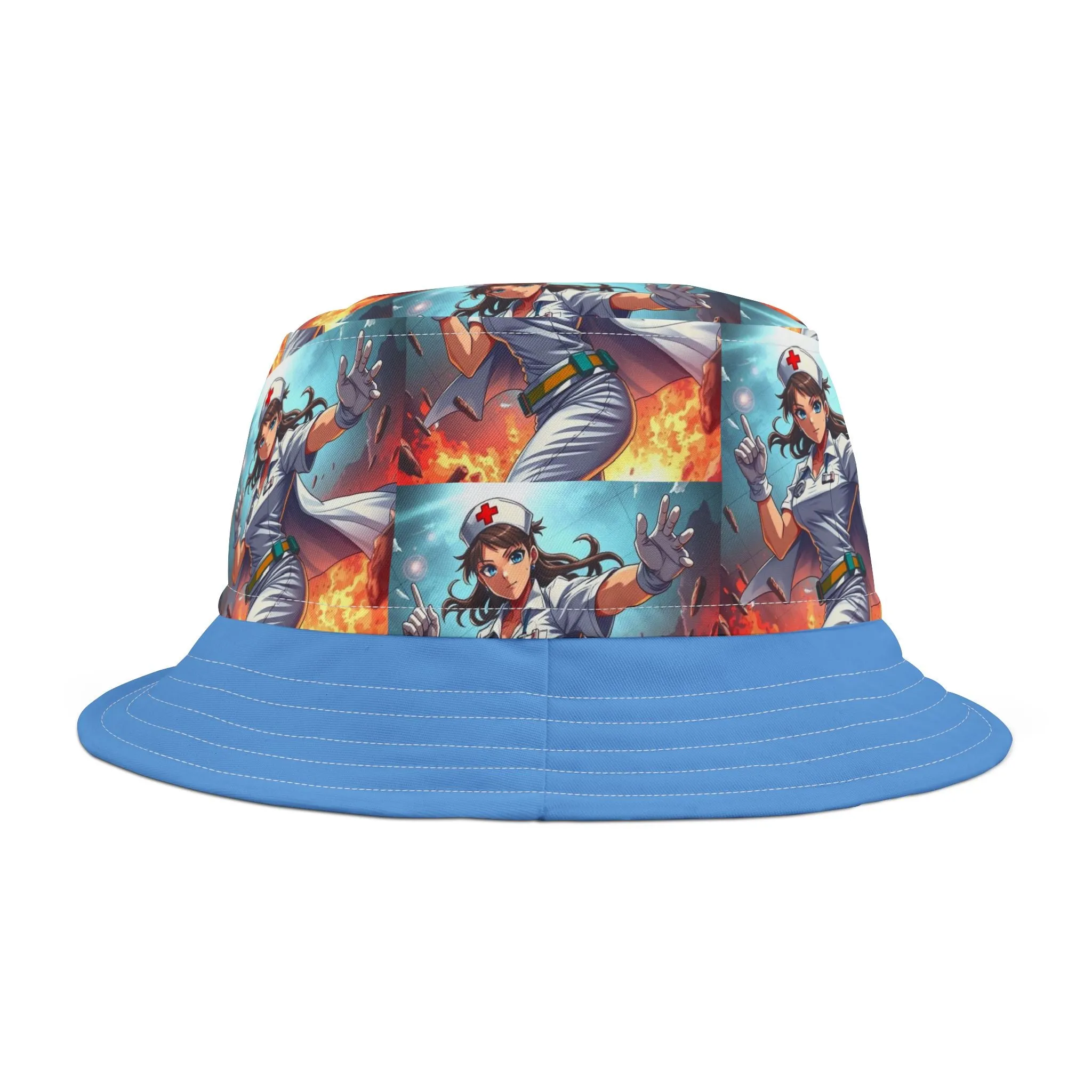 Cool Anime Nurse Bucket Hat - Stylish Summer Accessory