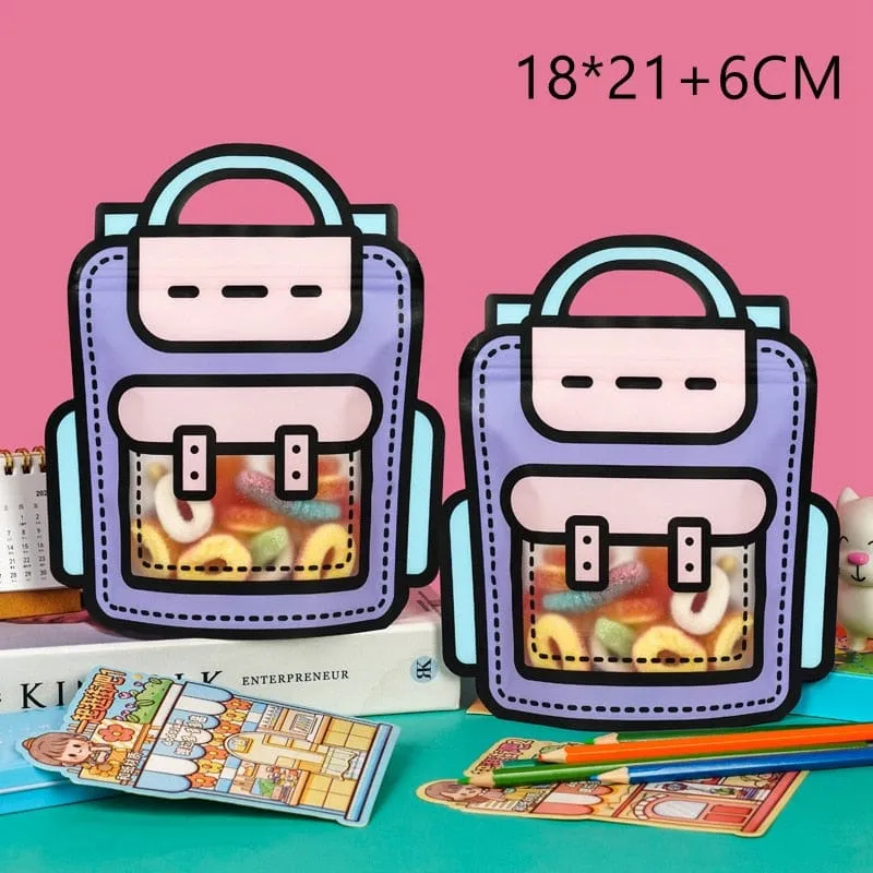 Creative School Bags Shape Clear Candy Bag